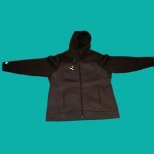 NWT Antigua Apparel Protect Jacket Zip Front Hooded 3XL Black & Grey Plus Size